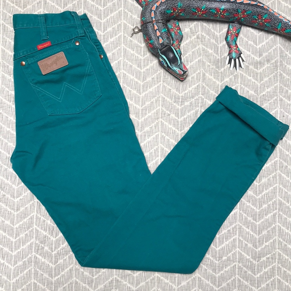 Vintage Teal Wranglers!! 28 x 35!!